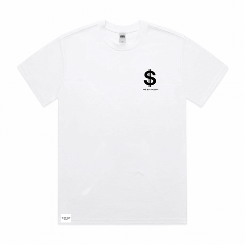 EMBROIDERED DOLLAR LOGO T - SHIRT - We Buy Gold Brand