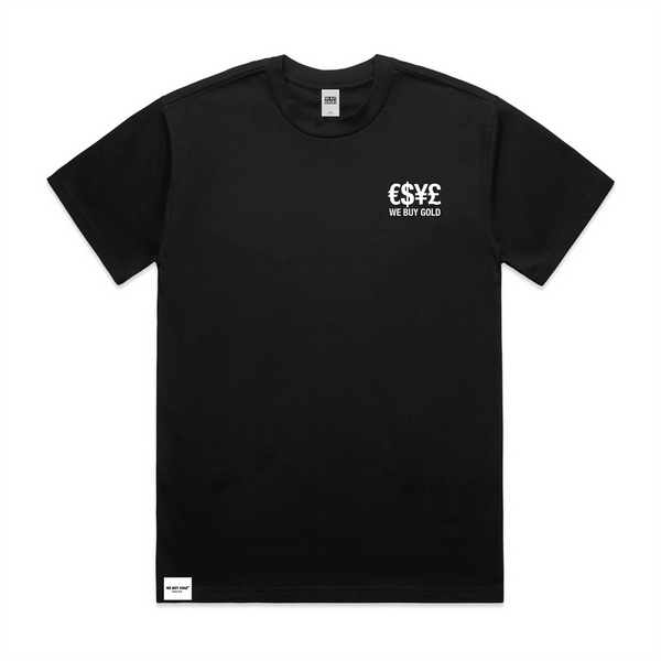 MULTI - CURRENCY LOGO HEAVY T - SHIRT - We Buy Gold Brand